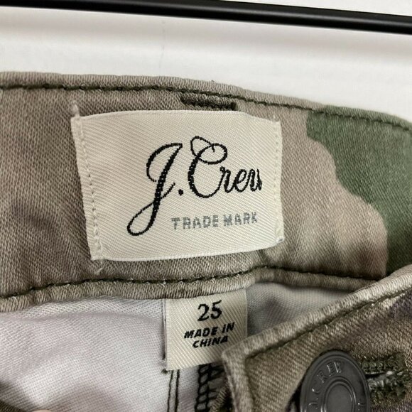 J.Crew Camo Skinny Cargo Jeans Green Brown Size 25 - Picture 3 of 6
